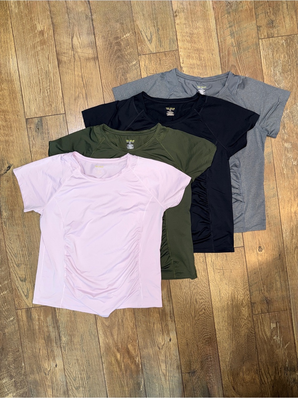 tek gear MATERNITY Short Sleeve Active Tees - Light Pink, Olive, Black, Gray